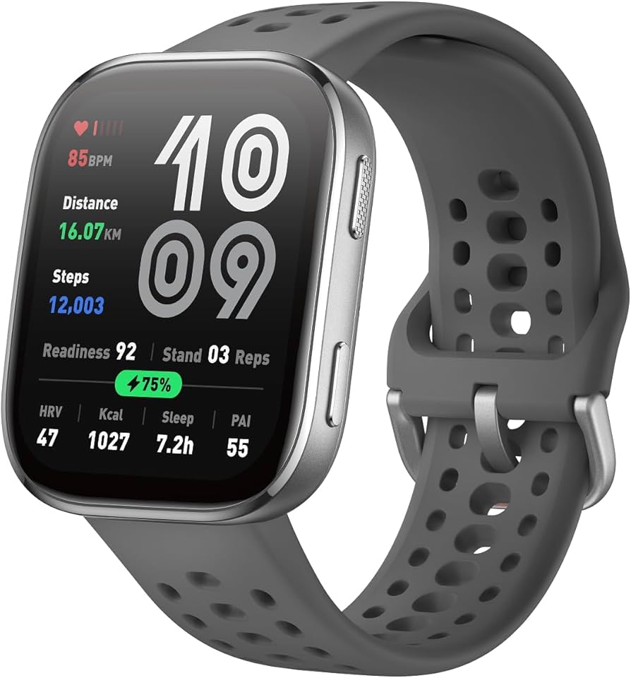 Amazfit Bip 6 Smart Watch 46mm, 14 Day Battery, 1.97" AMOLED Display, GPS, AI, Bluetooth Call & Text, Health, Fitness & Sleep Tracker, Charcoal