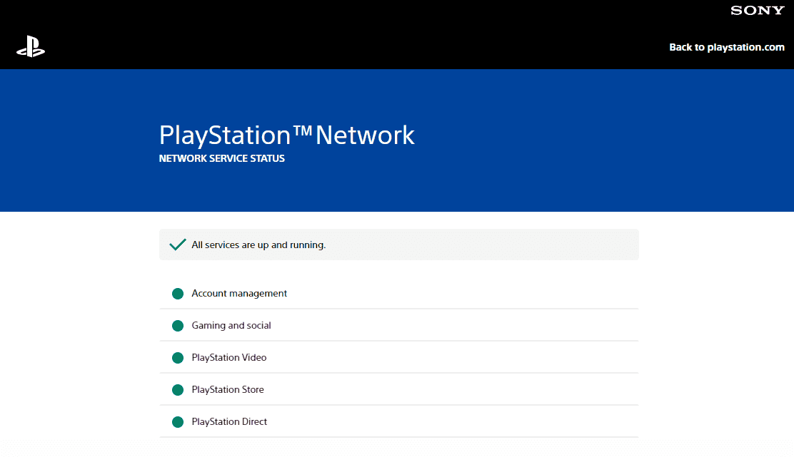 playstation network status