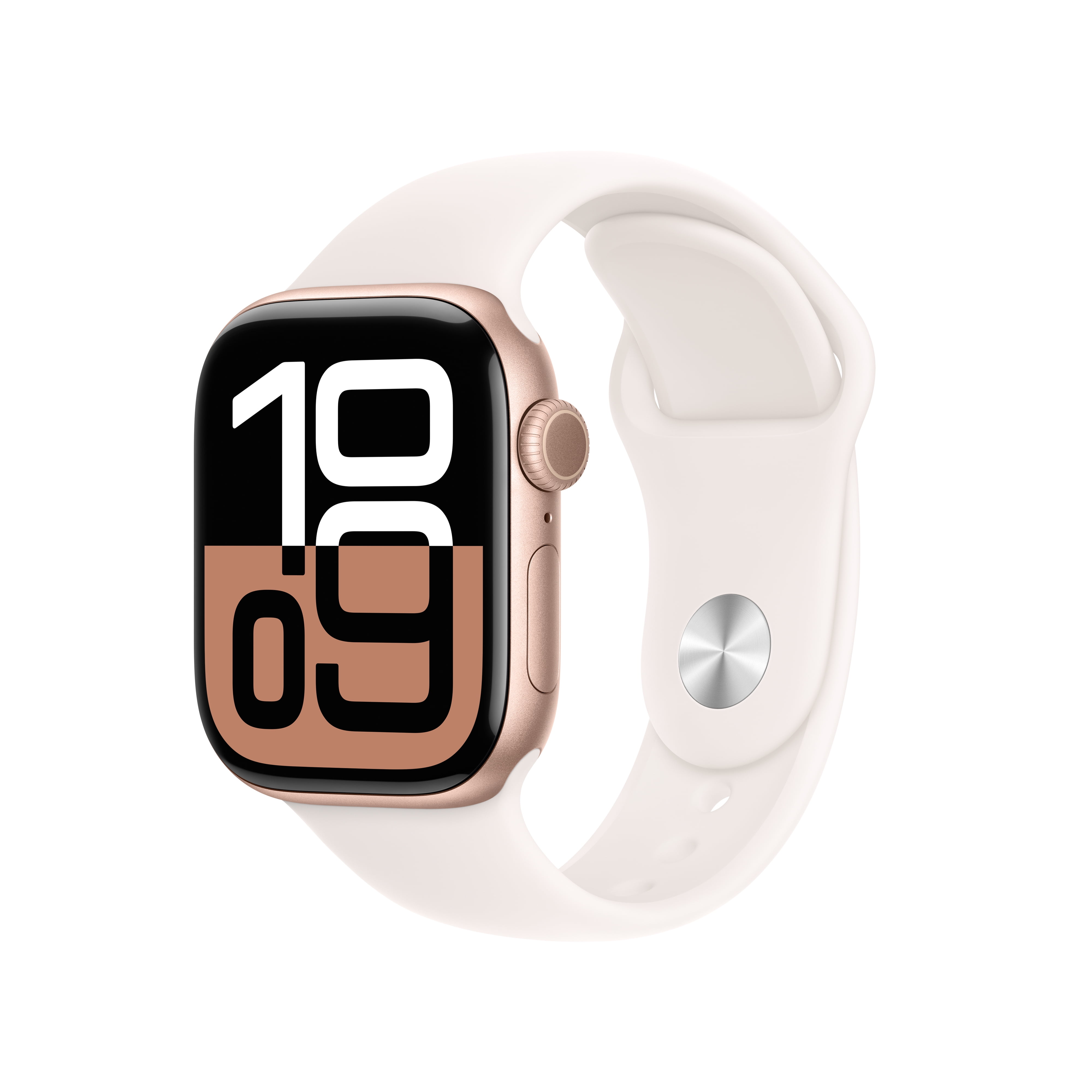 Apple Watch Series 10 - 42mm - GPS - Rose Gold Aluminum Case - Light Blush Sport Band - S/M