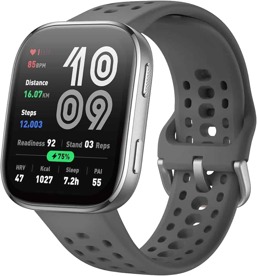 Amazfit Bip 6 Smart Watch 46mm, 14 Day Battery, 1.97" AMOLED Display, GPS, AI, Bluetooth Call & Text, Health, Fitness & Sleep Tracker, Charcoal