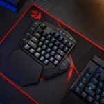 black and red computer keyboard