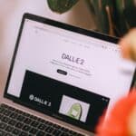 A laptop computer sitting on top of a desk