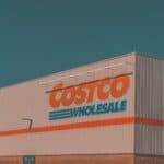 a building with a sign that says costco whole sale