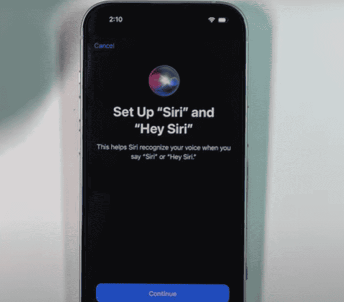 Activate Siri on iPhone 15