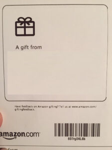 Amazon gift receipt example