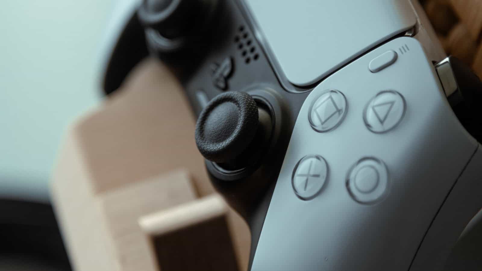 a close up of a video game controller