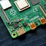 green and white circuit board