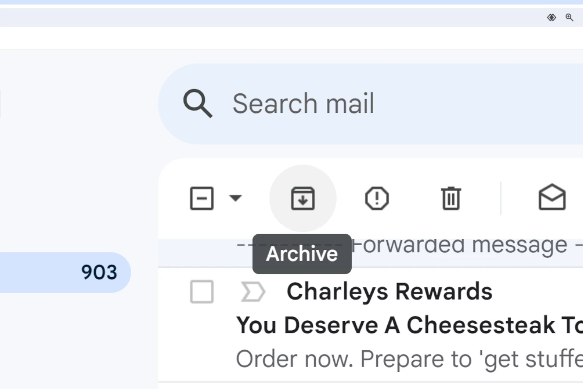 Gmail Archive Button