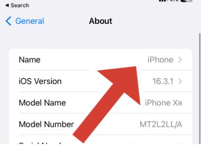 Change iPhone Name