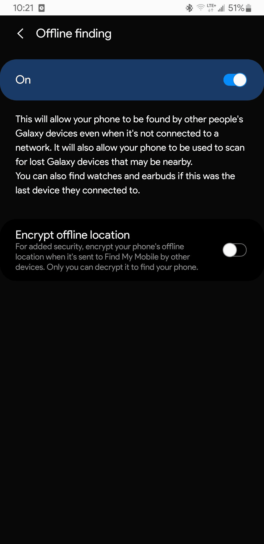 Make Sure Your Samsung Find My Phone Offline Finding is Enabled 9meters