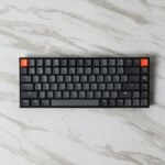 black and orange computer keyboard