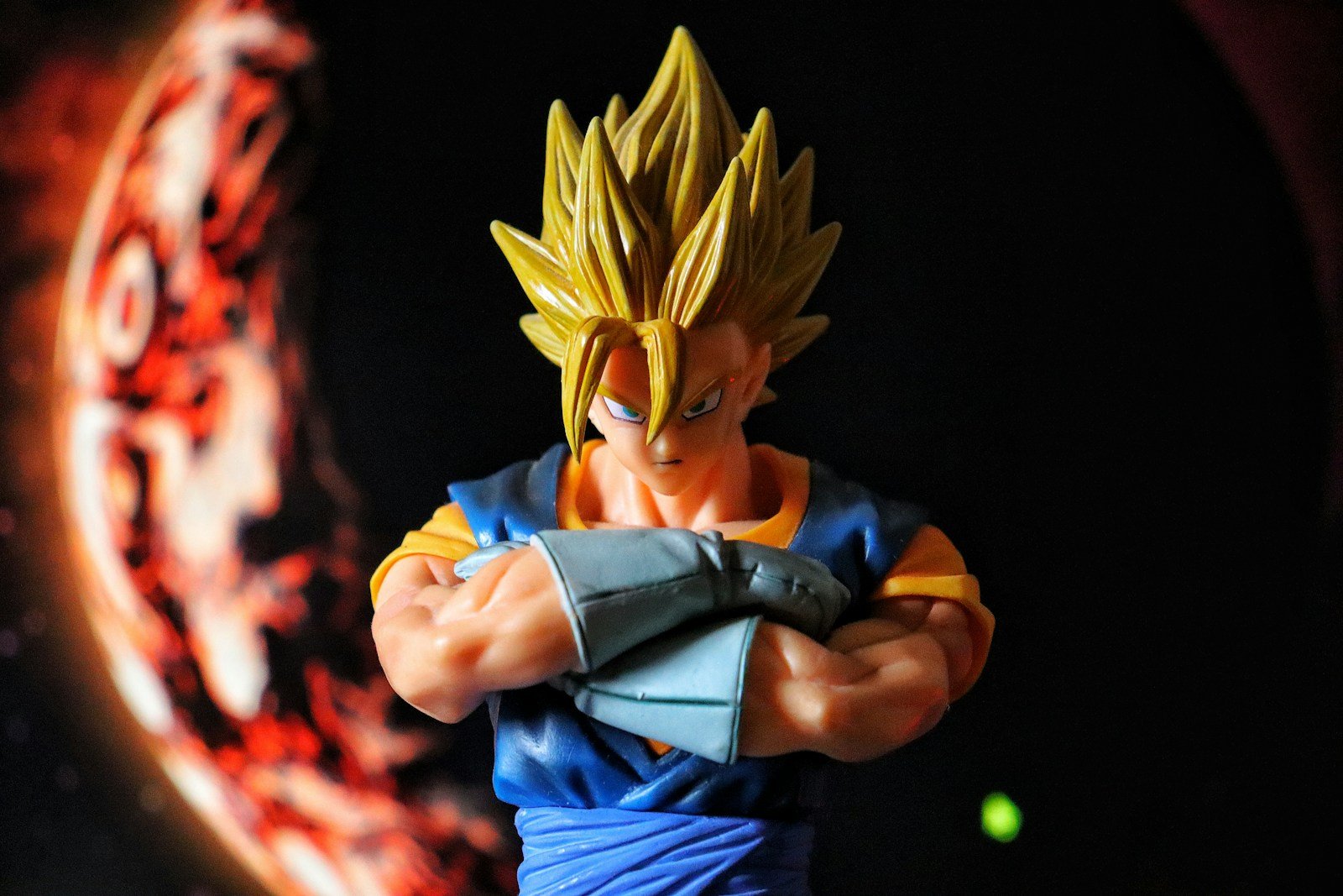 A close up of a dragon ball action figure