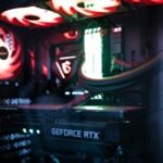 black and green digital device