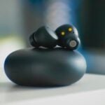 a close up of a black and white object