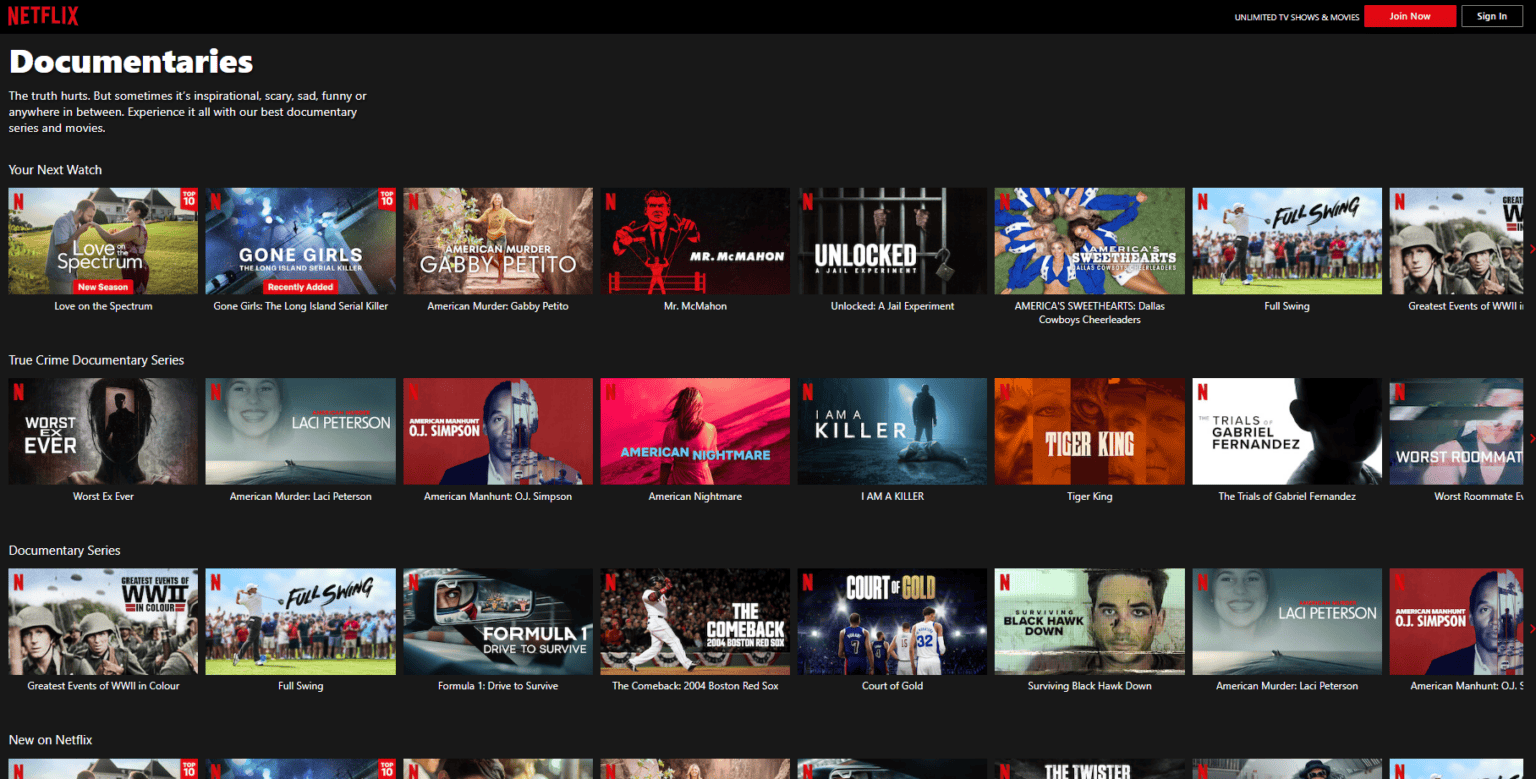 BEST DOCUMENTARIES STREAMING NOW 2025 NETFLIX visual data 4