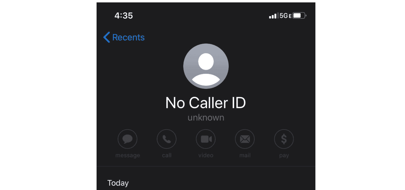 No Caller ID