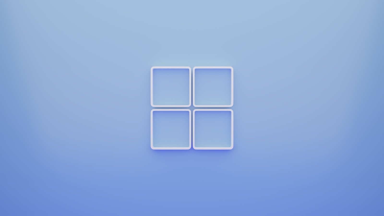 a blue background with a white square in the middle