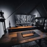 a computer on a table