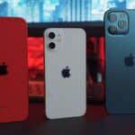 silver iphone 6 and red iphone case