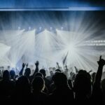 group of people watching concert